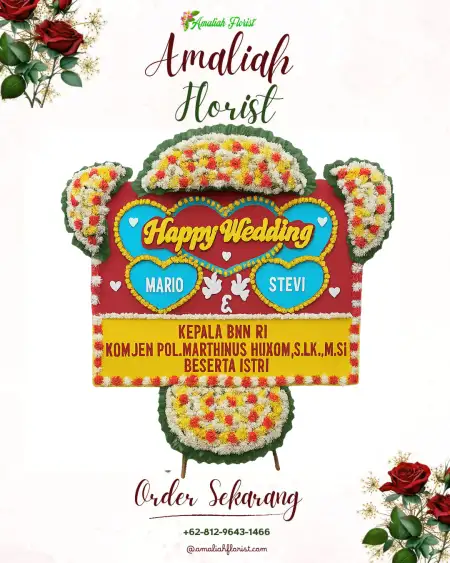 Papan Bunga Pernikahan Lingge
